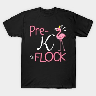 Flamingo Back To School Pre-K Flock T-Shirt